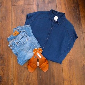Denim Button Down Shirt